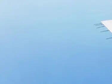 plane over water